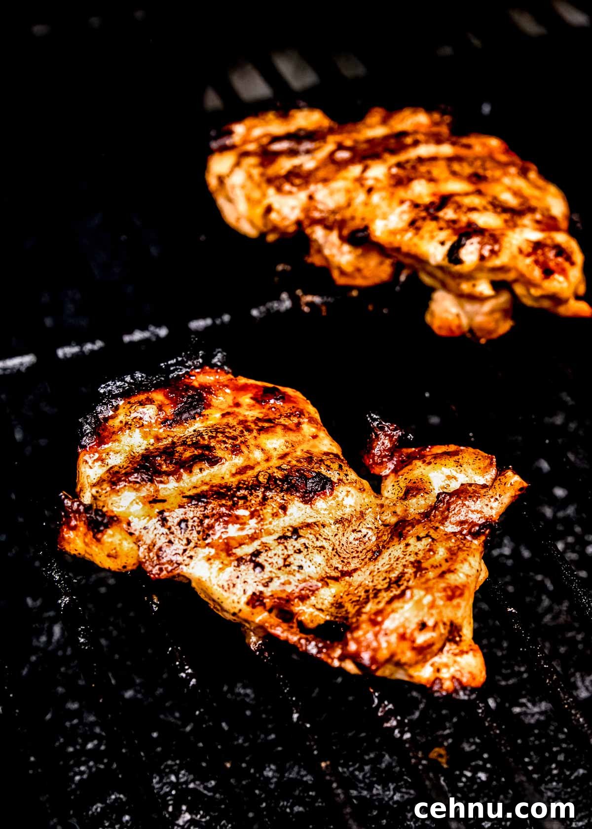 honey mustard chicken on grill 