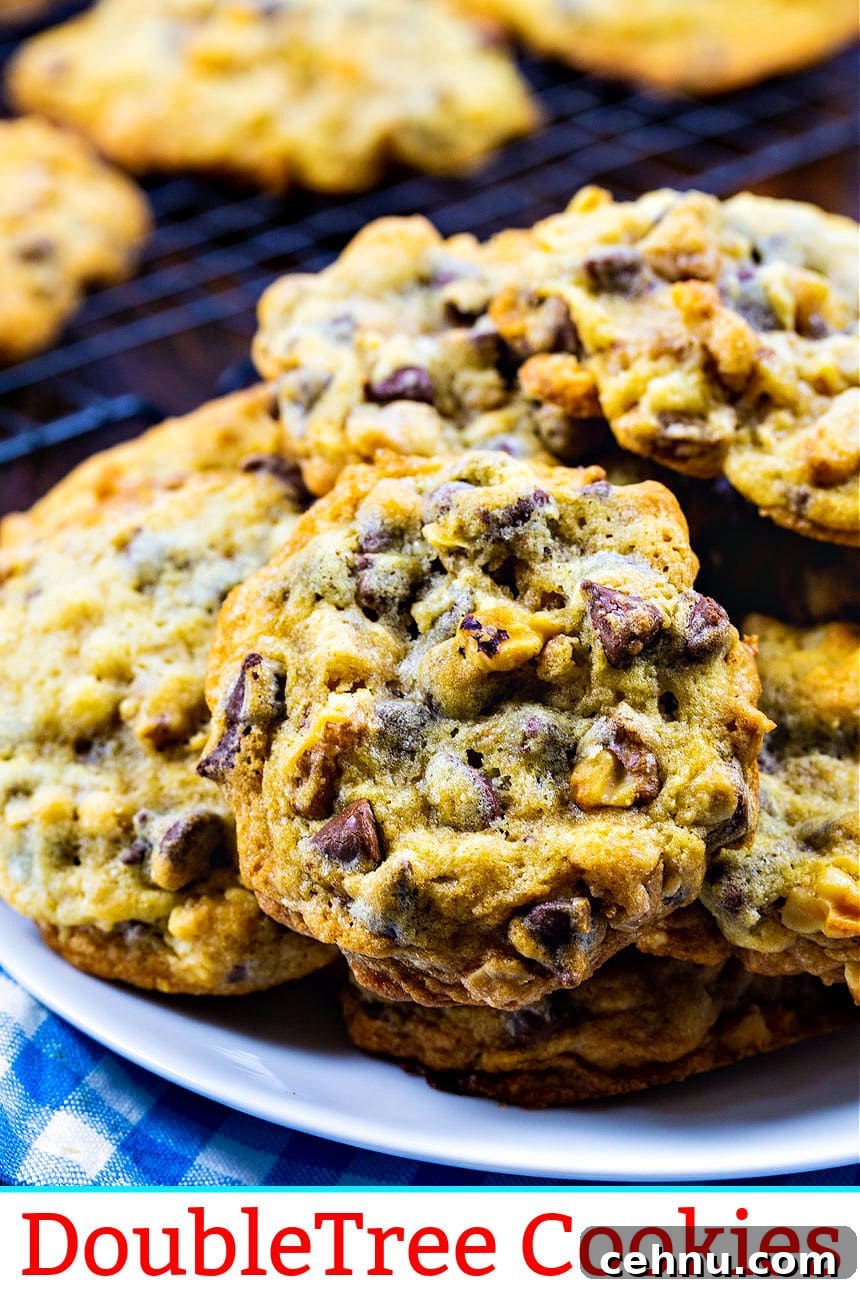 DoubleTree Cookies oiled on a plate.