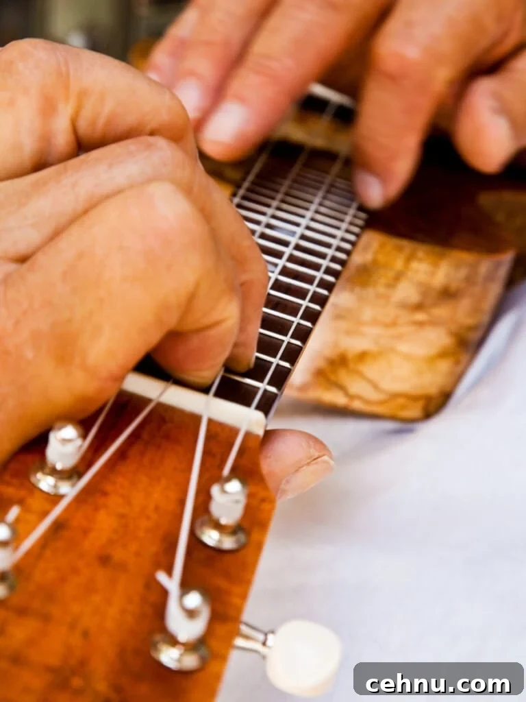 Free Hawaiian Cultural Activities to Try in Waikiki 2 Close up of hands strumming a ʻukulele.