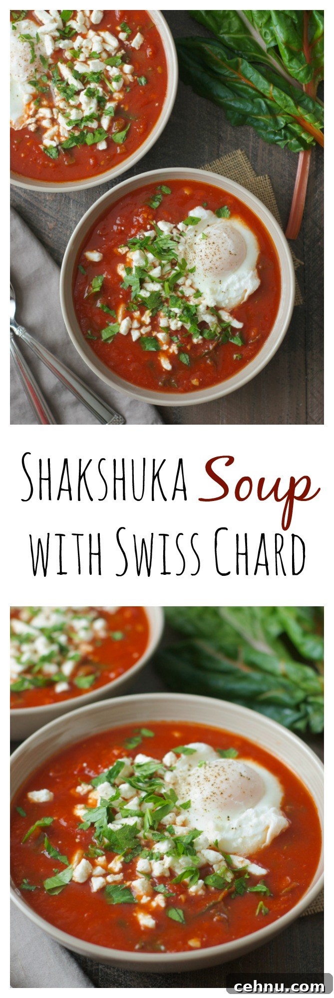 The best part of shakshuka (eggs poached in tomatoes, peppers, and spices) is the SAUCE, so why not eat a giant bowl of it in soup form? This recipe is simple enough for a weeknight, and freezer-friendly too!