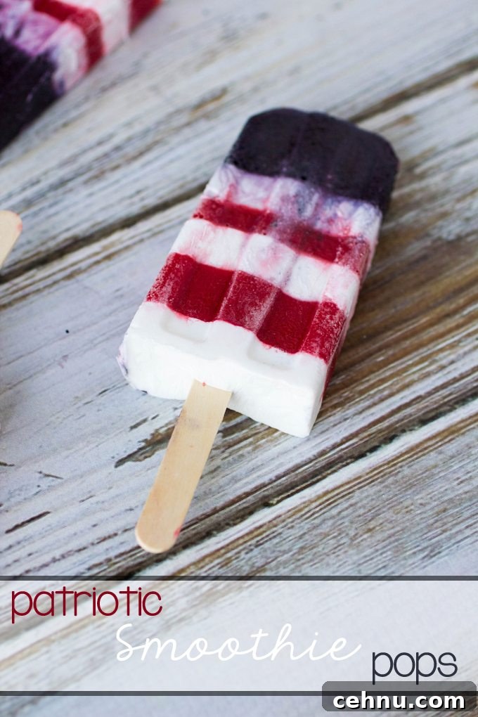 Patriotic Smoothie Popsicles #SundaySupper