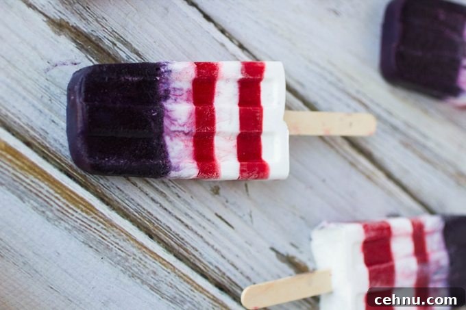 Patriotic Smoothie Popsicles