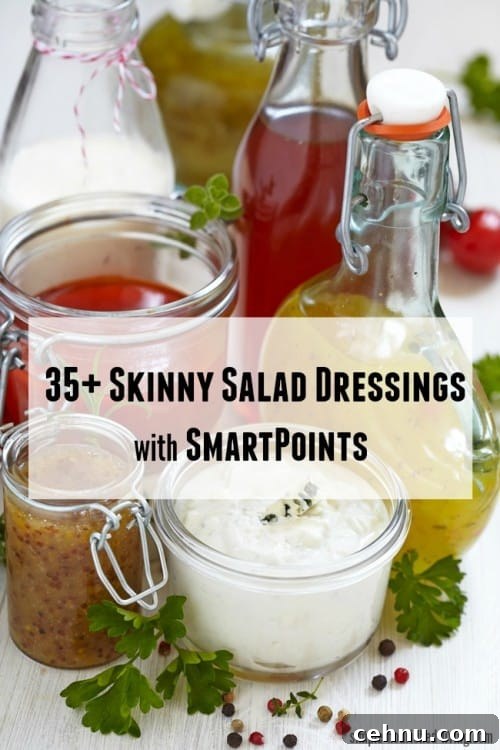 bottles and jars of assorted dressing with text overlay