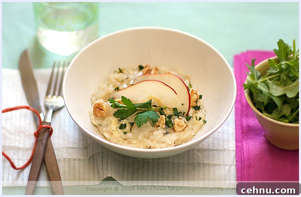 A Slice of Spring: Springtime Inspiration 3 gorgonzola pear walnut risotto