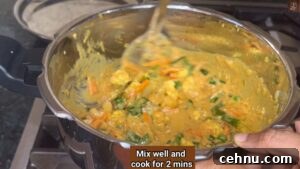 Pressure Cooker Vegetable Biryani Recipe 36 Cook curd masala on low flame