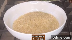 Pressure Cooker Vegetable Biryani Recipe 6 Wash basmati rice