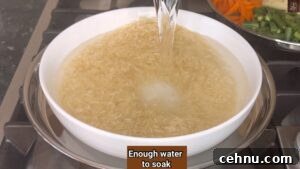 Pressure Cooker Vegetable Biryani Recipe 8 Basmati rice soaking