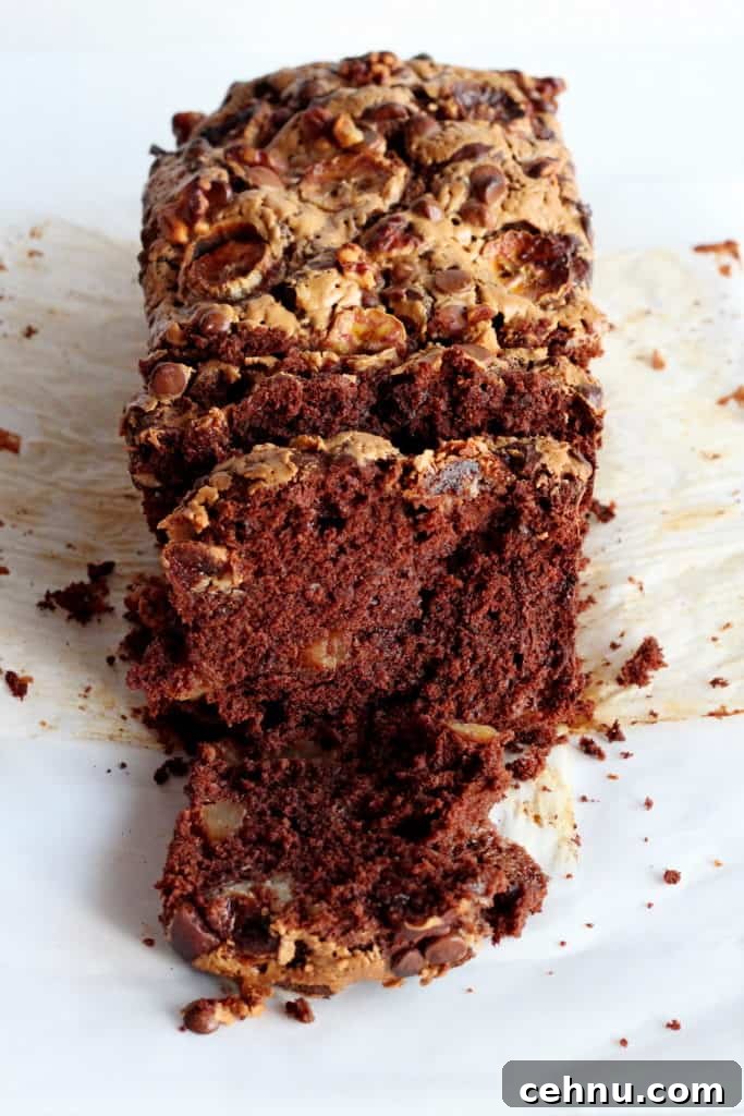 Chocolate Chip Banana Bread with Pears 9 chocolate banana bread with pears