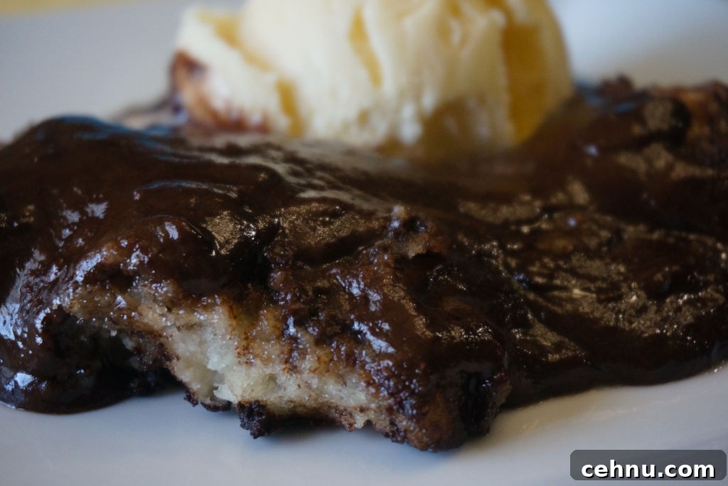 Chocolate Cobbler with Ice Cream