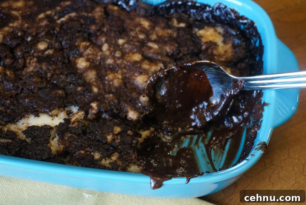 Spoon in Chocolate Cobbler