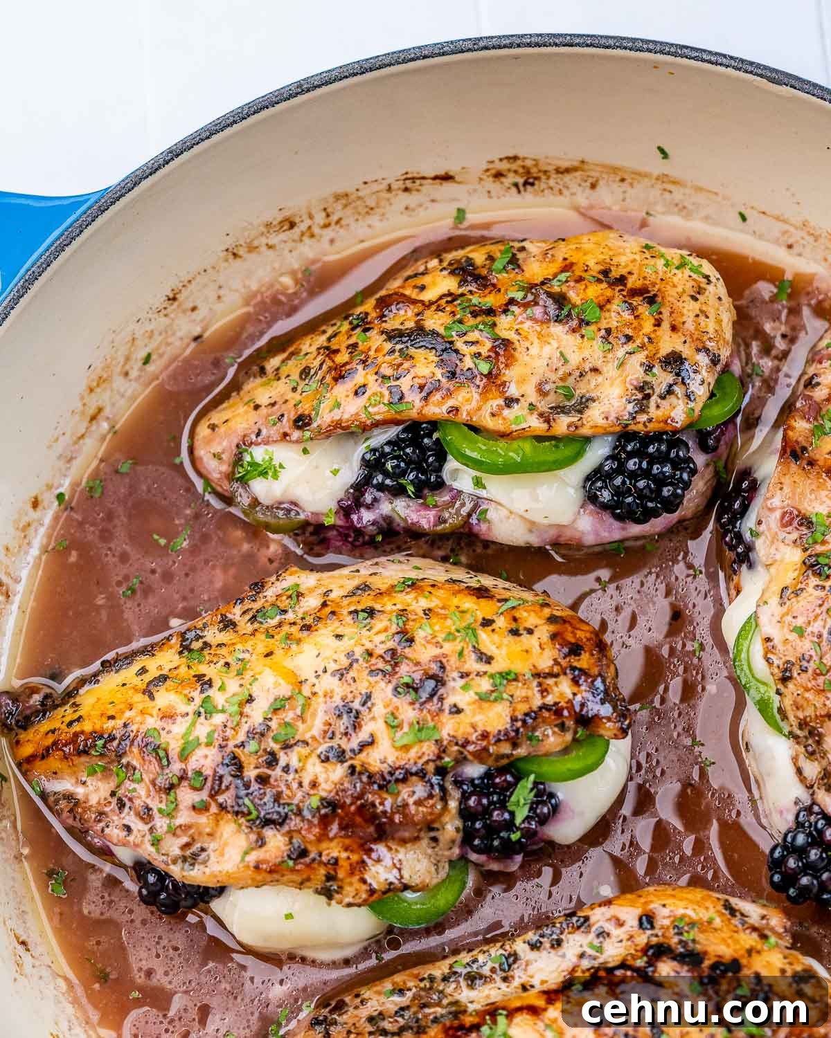 Finished baked stuffed chicken