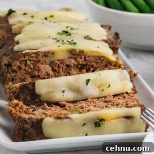 Sliced meatloaf