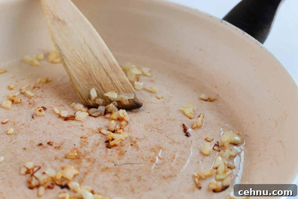 onions in a frying pan cooking