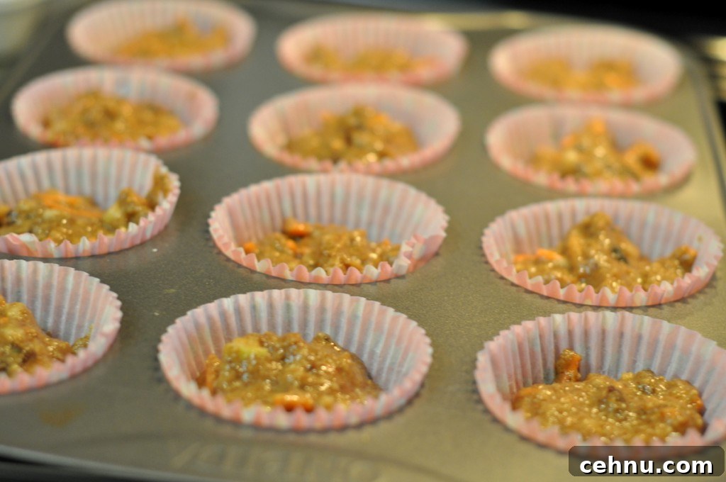 Muffin tin filled