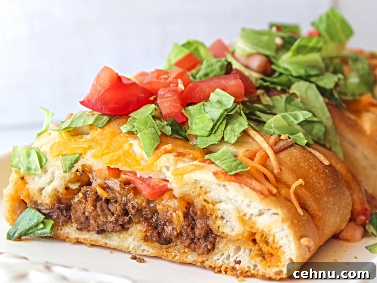 10 Ground Beef Recipes for Quick Weeknight Dinners 10 taco braid with pizza crust on a serving platter