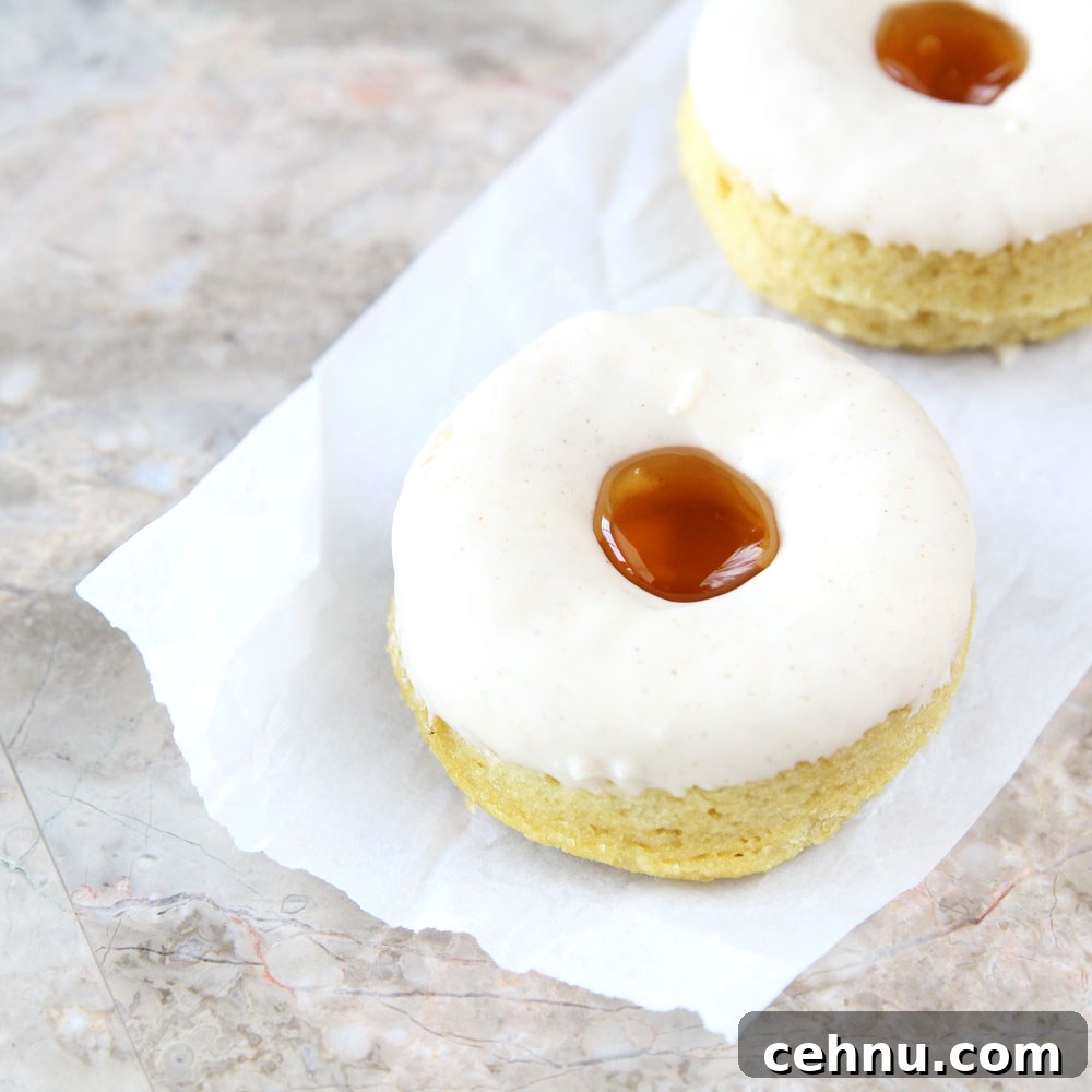 Baked Coconut Flour Mochi Donuts with Honey Filling 2 Honey filled coconut flour mochi donuts
