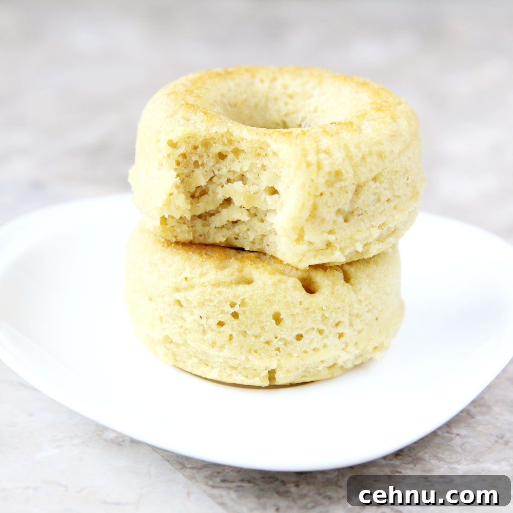 Baked Coconut Flour Mochi Donuts with Honey Filling 5 Unglazed coconut flour mochi donuts