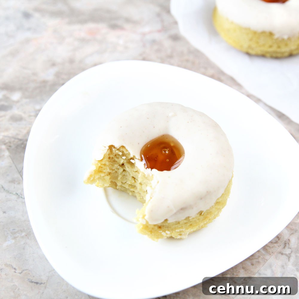 Baked Coconut Flour Mochi Donuts with Honey Filling 9 finished honey filled mochi donuts