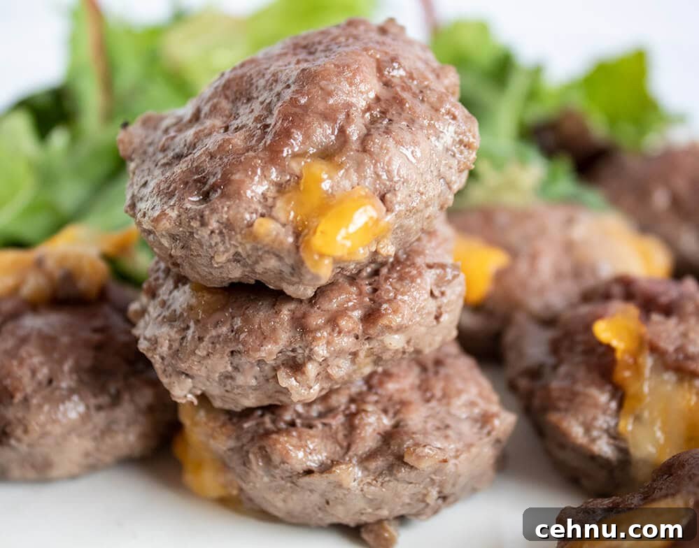 triple stack of savory fat bomb in front of mixed greens