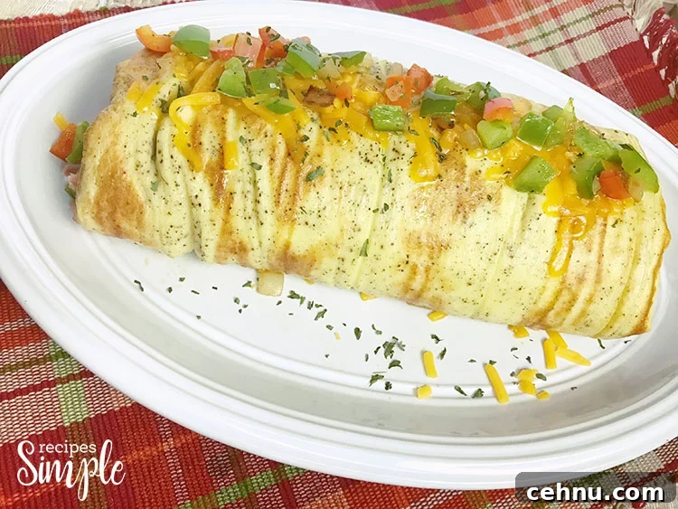 Western Omelet Roll Plate