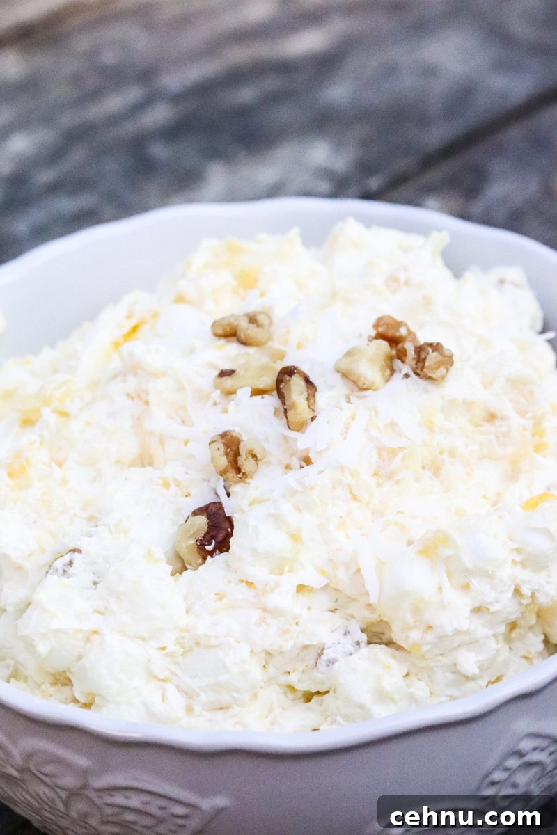 Pineapple Rum Coconut Fluff Salad