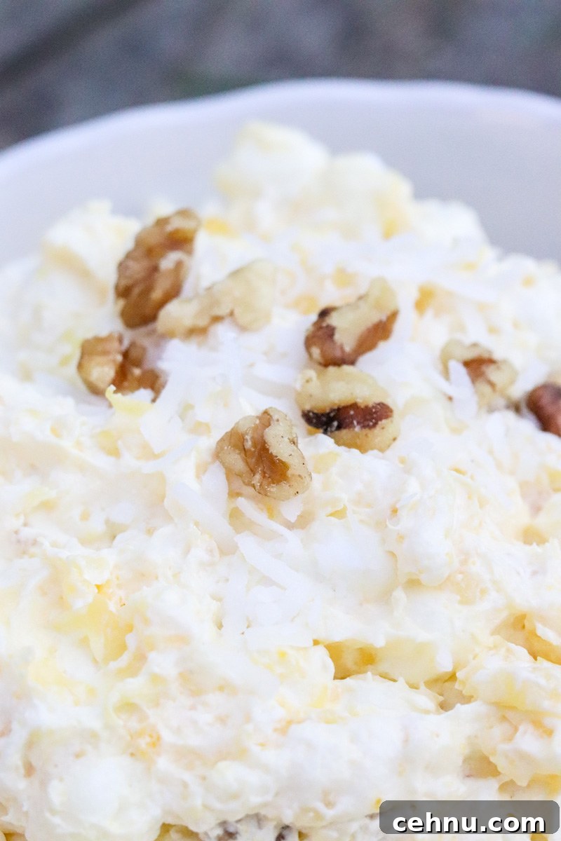 Pineapple Rum Coconut Fluff Salad