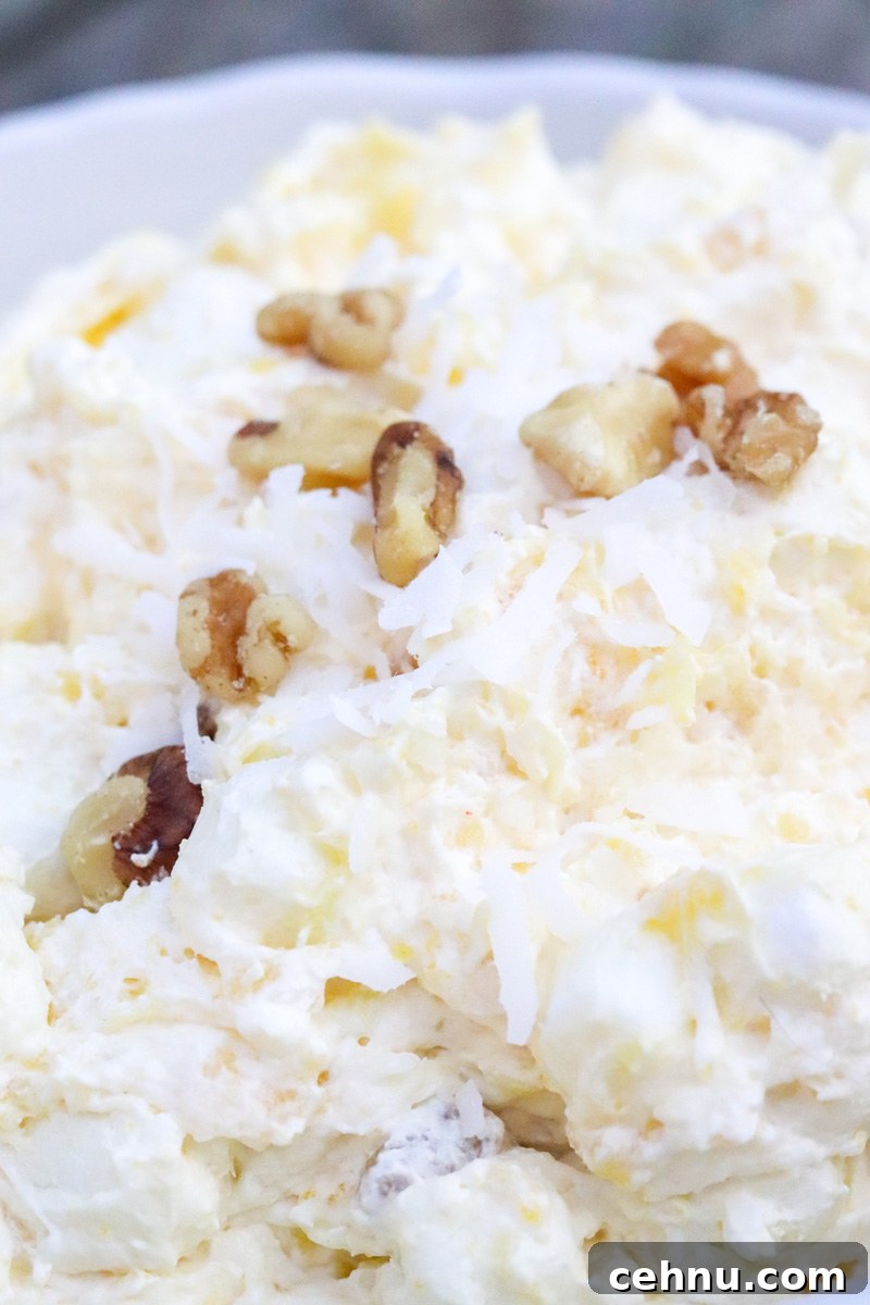 Pineapple Rum Coconut Fluff Salad