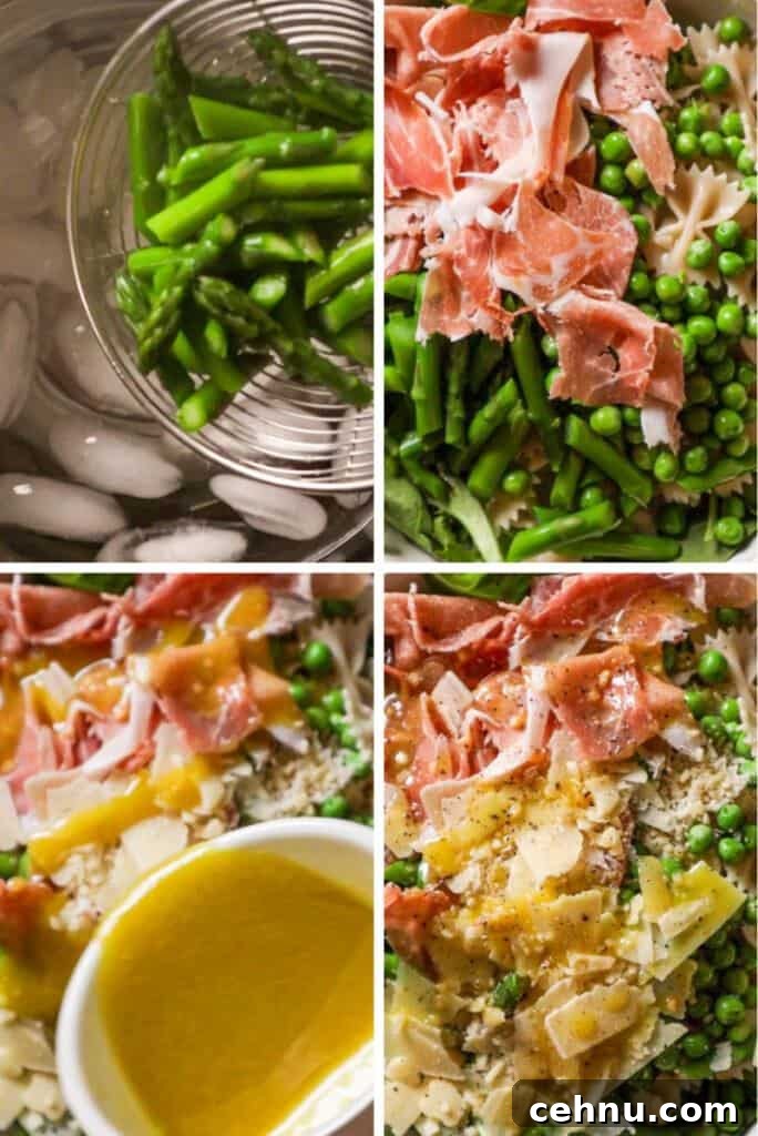 how to make spring pasta salad with honey lemon dressing