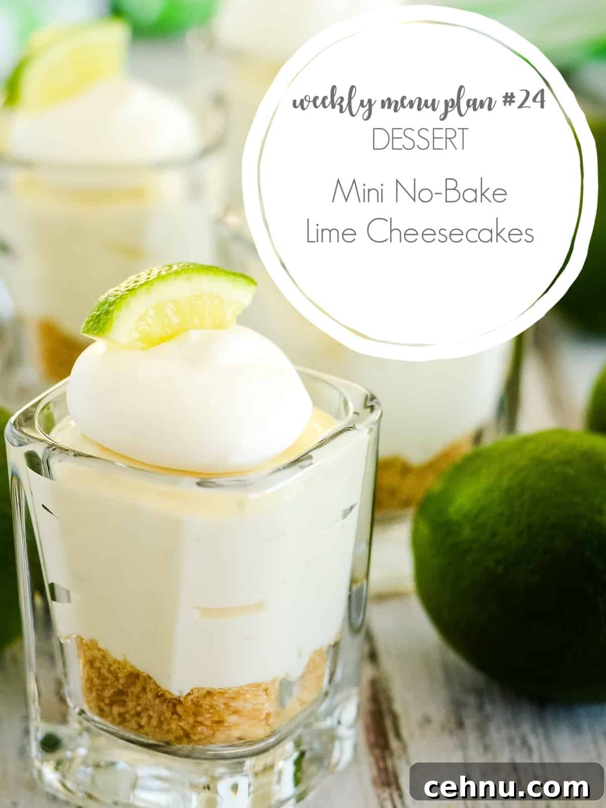 mini no bake lime cheesecakes