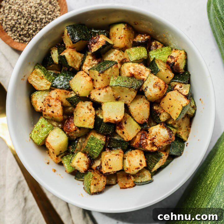 Air Fryer Roasted Zucchini Squash
