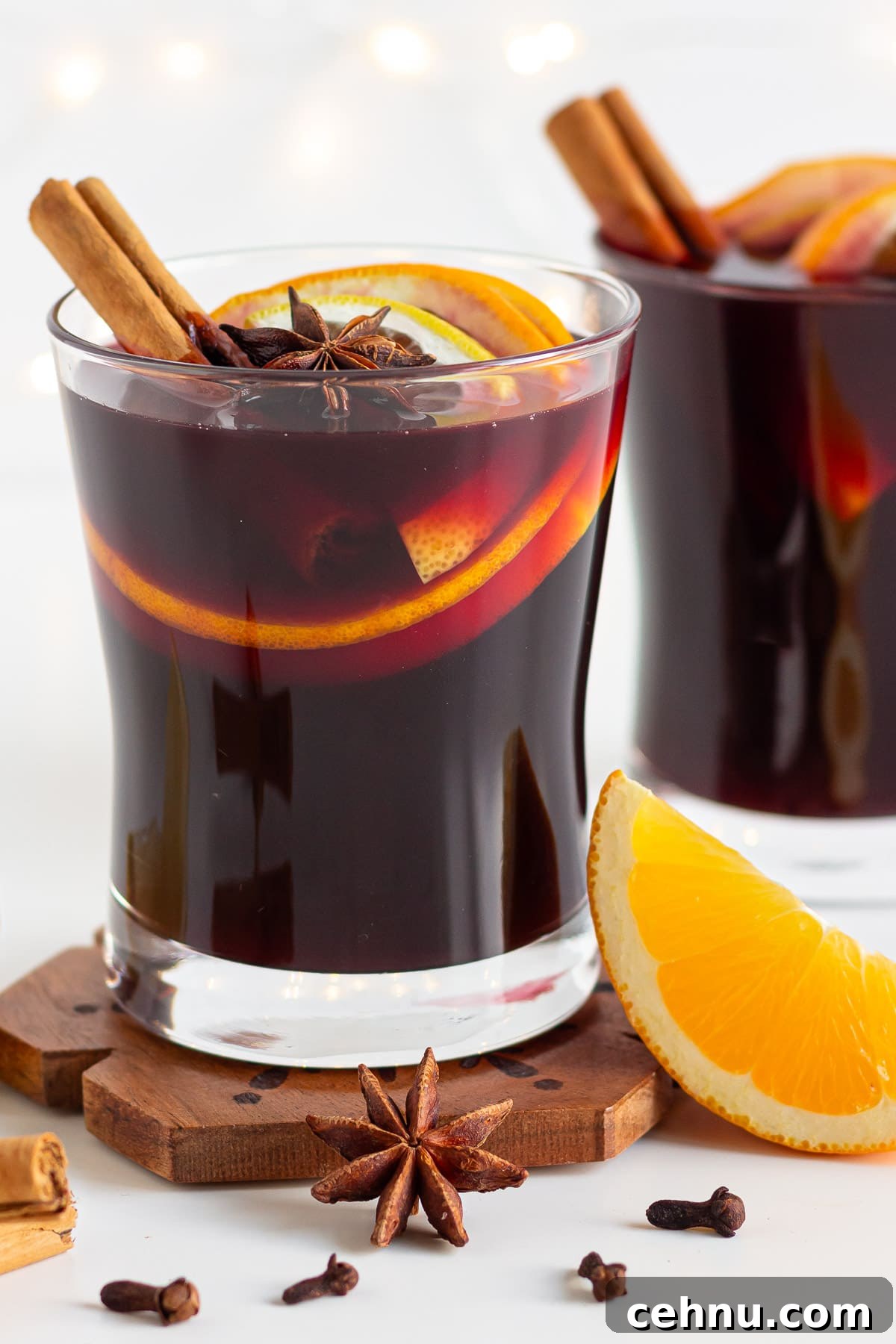 Glühwein: Traditional German Mulled Wine Recipe 2 Two glasses of Gluhwein.
