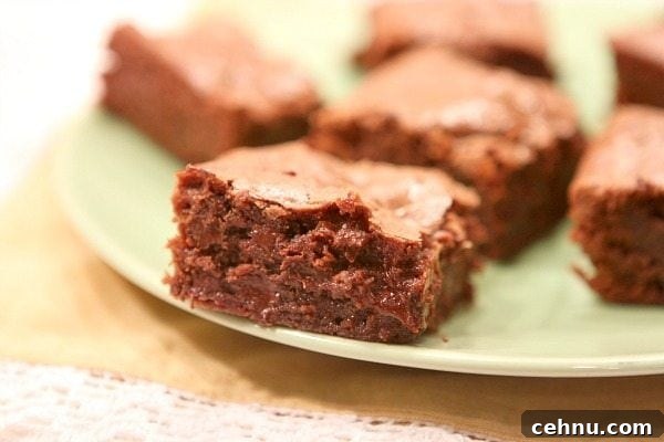 Chocolate Brownies on a green plate