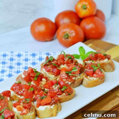 bruschetta with creamy feta on crostini