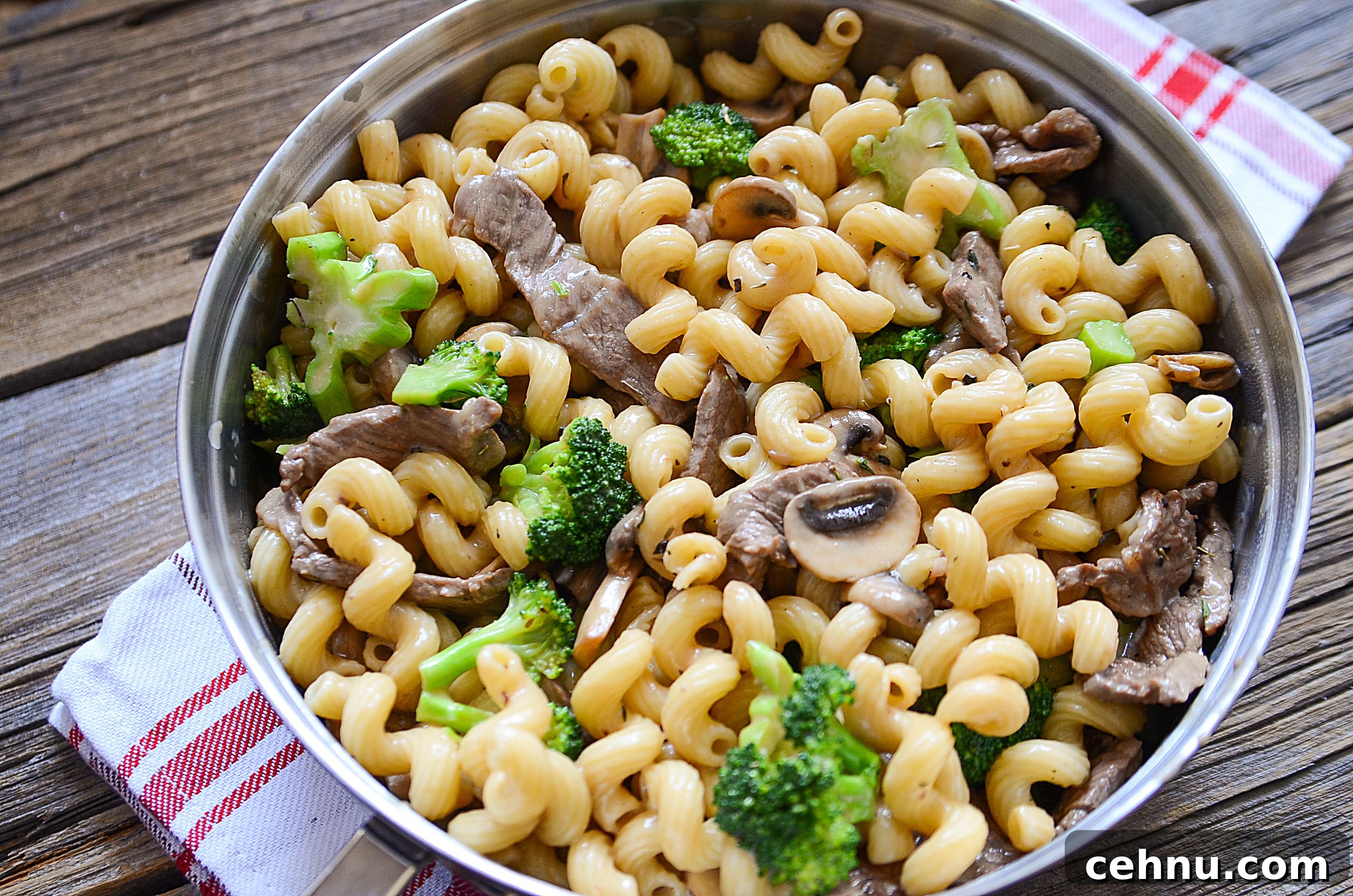 Beef mushroom broccoli pasta recipe