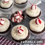 Decadent Chocolate Peppermint Cupcakes with Candy Cane Frosting 7 img 8131 6