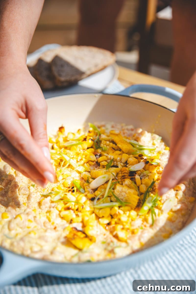 Creamy Corn and Beans Recipe 4 Serving the Creamed Corn Beans - Georgie Eats