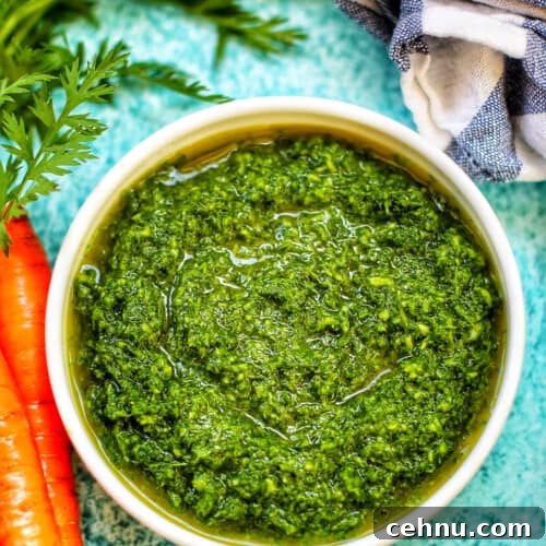 carrot top pesto feature
