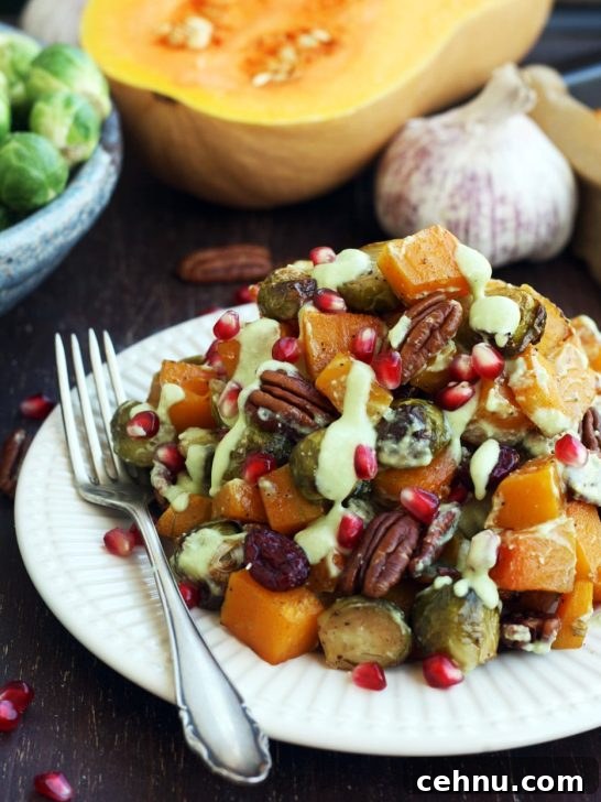 Roasted Brussels Sprouts with Butternut Squash