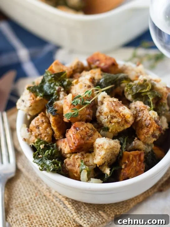 Tempeh Sausage & Kale Stuffing