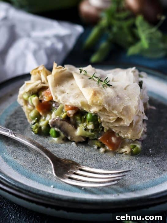 Vegan Pot Pie with Filo Crust