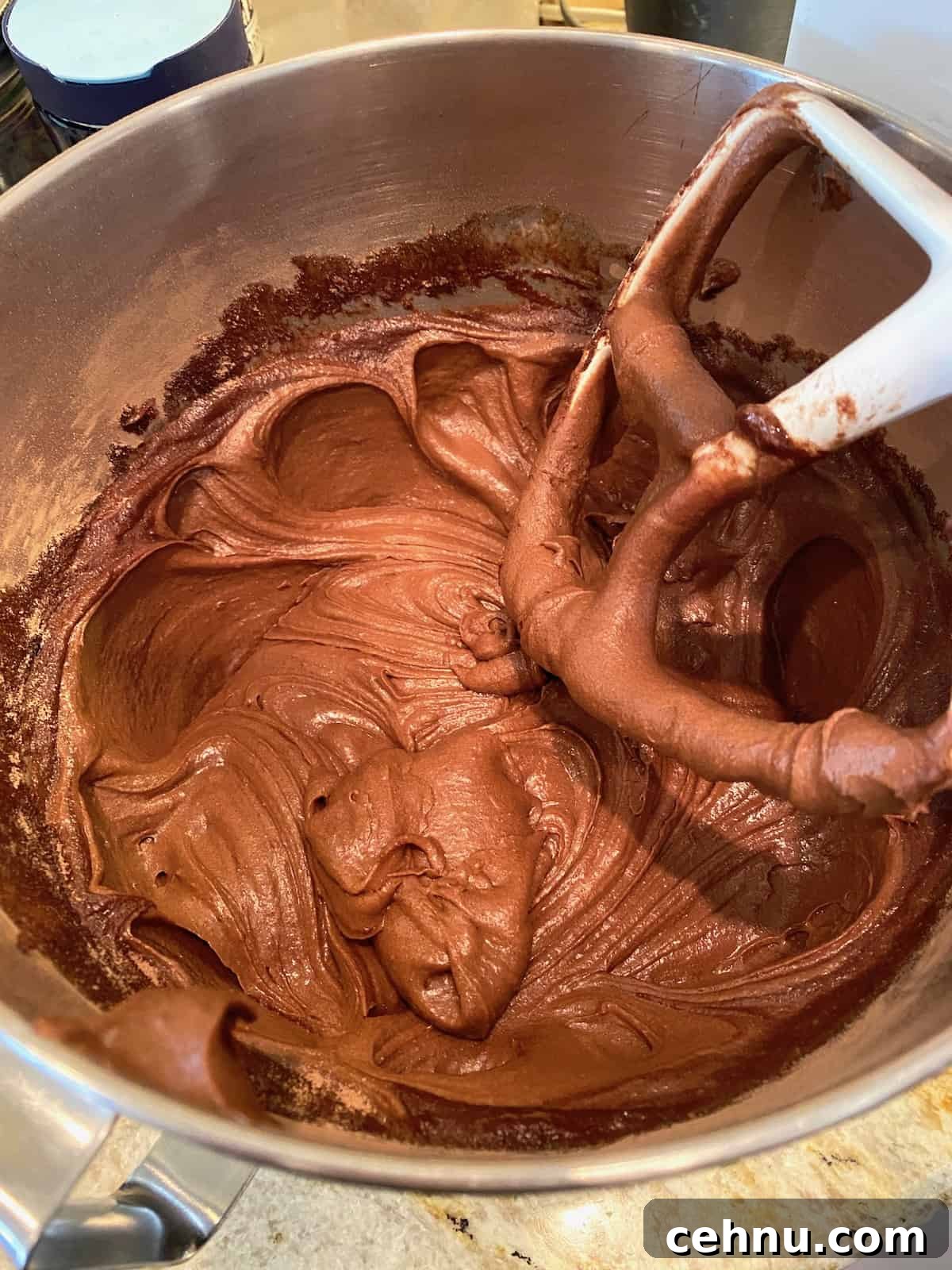 Homemade Brownie Mix Recipe for Fudgy Chocolate Brownies 4 Brownie batter in a mixing bowl.