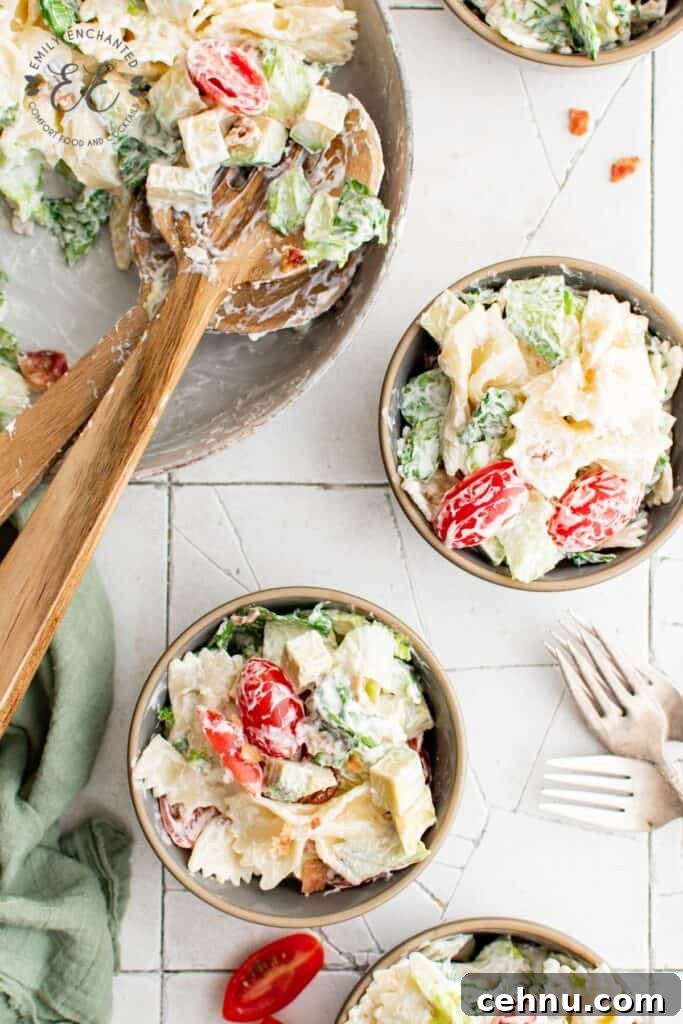 BLT Bow Tie Pasta Side Dish