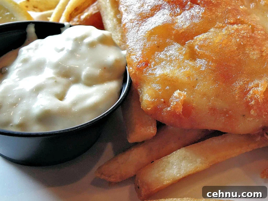 Fish and Chips with Tartar Sauce